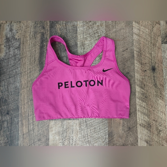 🤍Peleton Nike Dri Fit Pink Sports Bra Size Medium - Picture 1 of 3